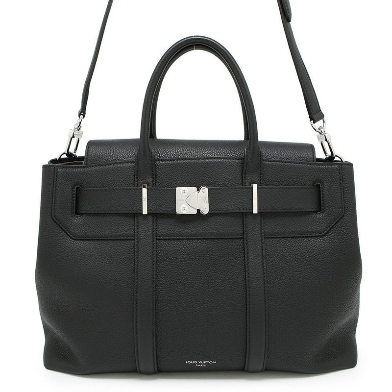 ルイヴィトン トートバッグ ミレジム・カーフレザー ジョルジュ・トートMM M23153 2wayショルダー 黒 ブラック