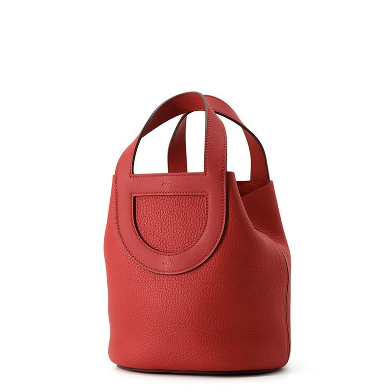 エルメス トートバッグ インザループ 18 ルージュラデュー/シルバー金具 トリヨンクレマンス/スイフト W刻印