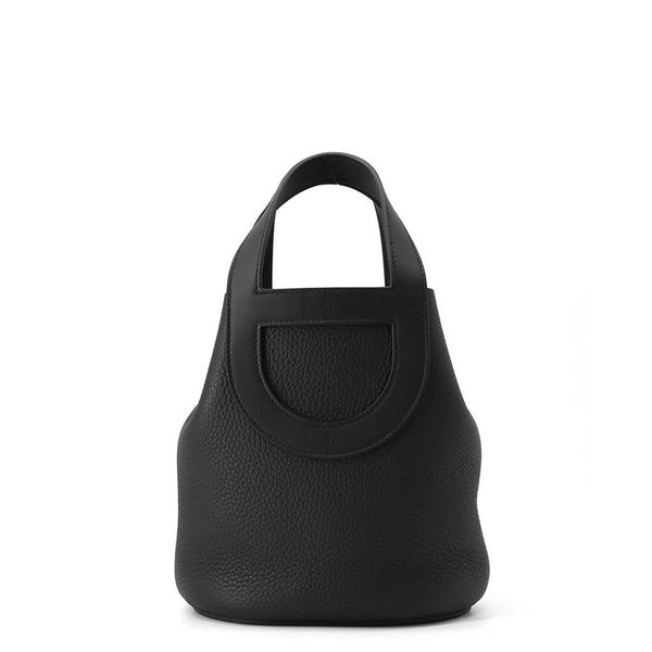 エルメス トートバッグ インザループ 18 ブラック/シルバー金具 トリヨンクレマンス/スイフト W刻印 黒