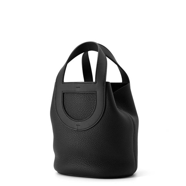 エルメス トートバッグ インザループ 18 ブラック/シルバー金具 トリヨンクレマンス/スイフト W刻印 黒