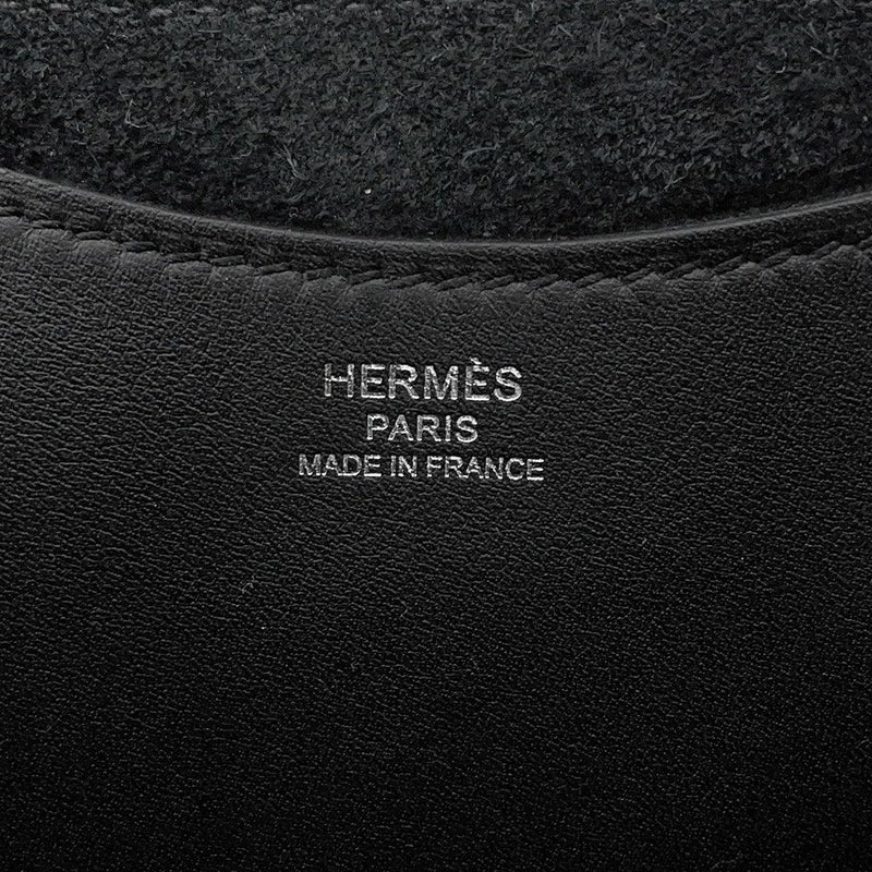 エルメス トートバッグ インザループ 18 ブラック/シルバー金具 トリヨンクレマンス/スイフト W刻印 黒