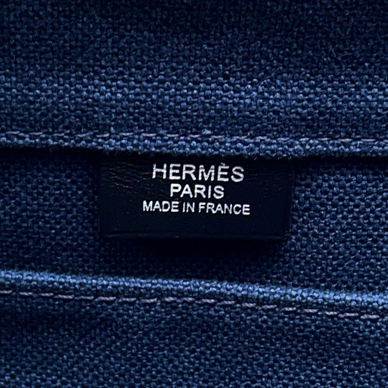 エルメス トートバッグ エトリヴィエール ネイビー/ブラック/シルバー金具 トワルゴエラン/ヴァッシュハンター Y刻印