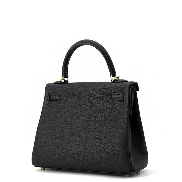 エルメス ハンドバッグ ケリー25 内縫い ブラック/ゴールド金具 トゴ K刻印 2wayショルダー 黒