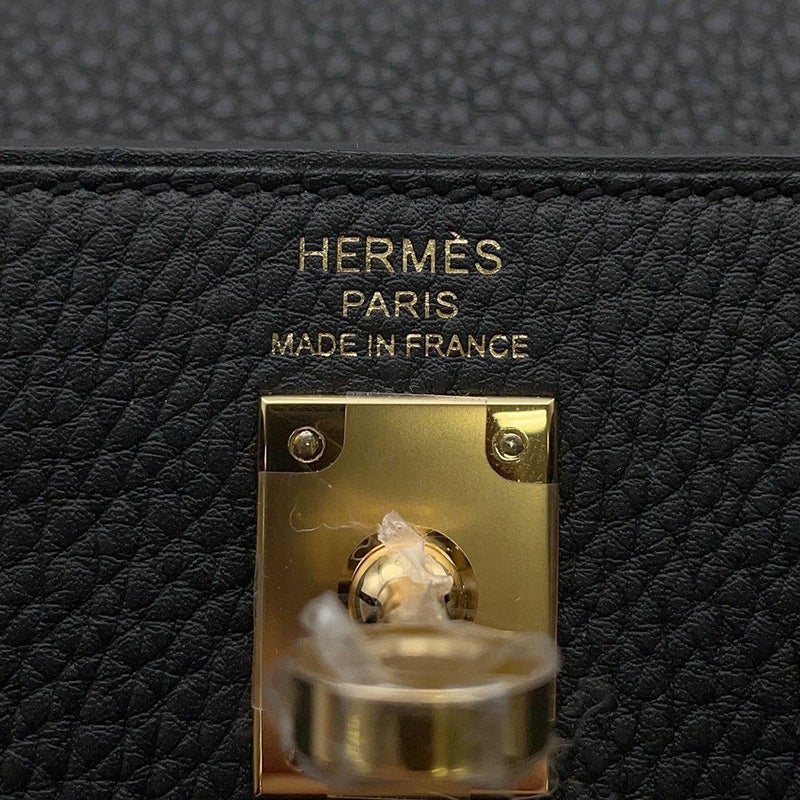エルメス ハンドバッグ ケリー25 内縫い ブラック/ゴールド金具 トゴ K刻印 2wayショルダー 黒