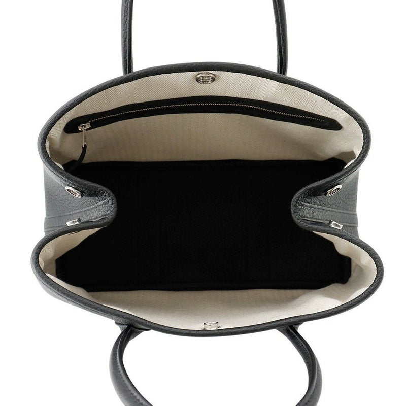 エルメス トートバッグ ガーデンパーティTPM ブラック/シルバー金具 ネゴンダ K刻印 黒