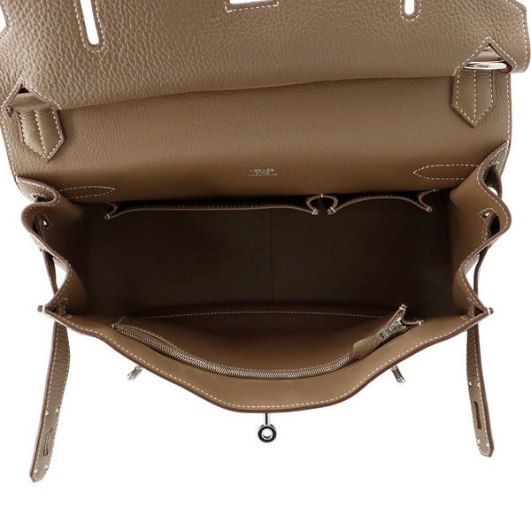 エルメス ショルダーバッグ ジプシエール34 エトゥープ/シルバー金具 トリヨンクレマンス □O刻印