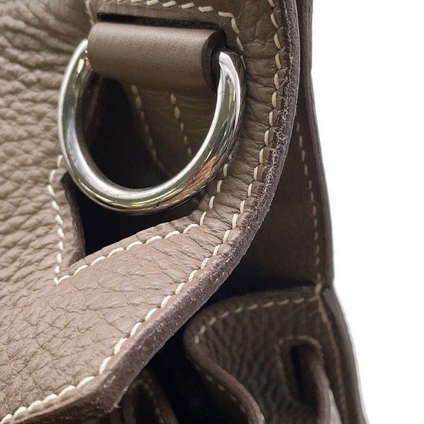 エルメス ショルダーバッグ ジプシエール34 エトゥープ/シルバー金具 トリヨンクレマンス □O刻印