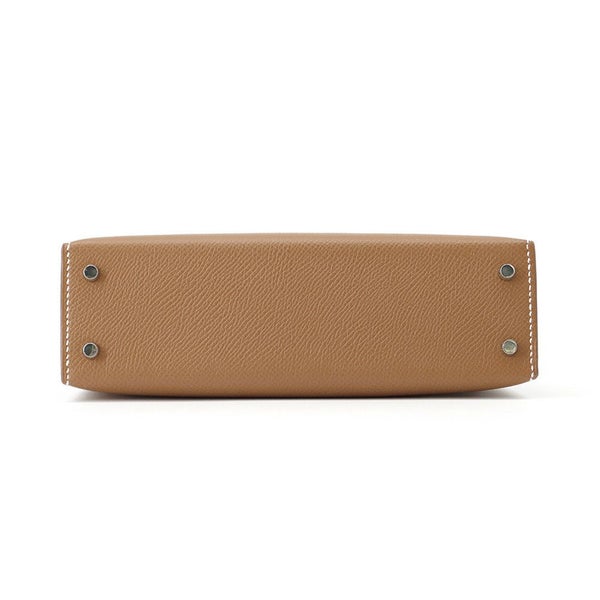 エルメス ハンドバッグ ミニケリー2 外縫い ゴールド/シルバー金具 エプソン K刻印 2wayショルダー