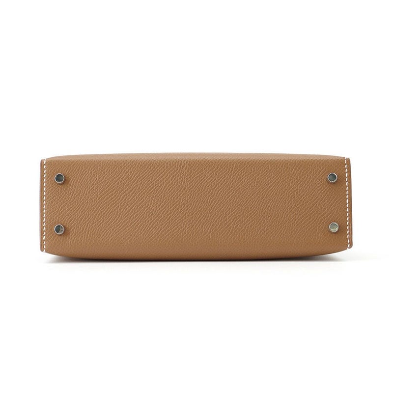 エルメス ハンドバッグ ミニケリー2 外縫い ゴールド/シルバー金具 エプソン K刻印 2wayショルダー