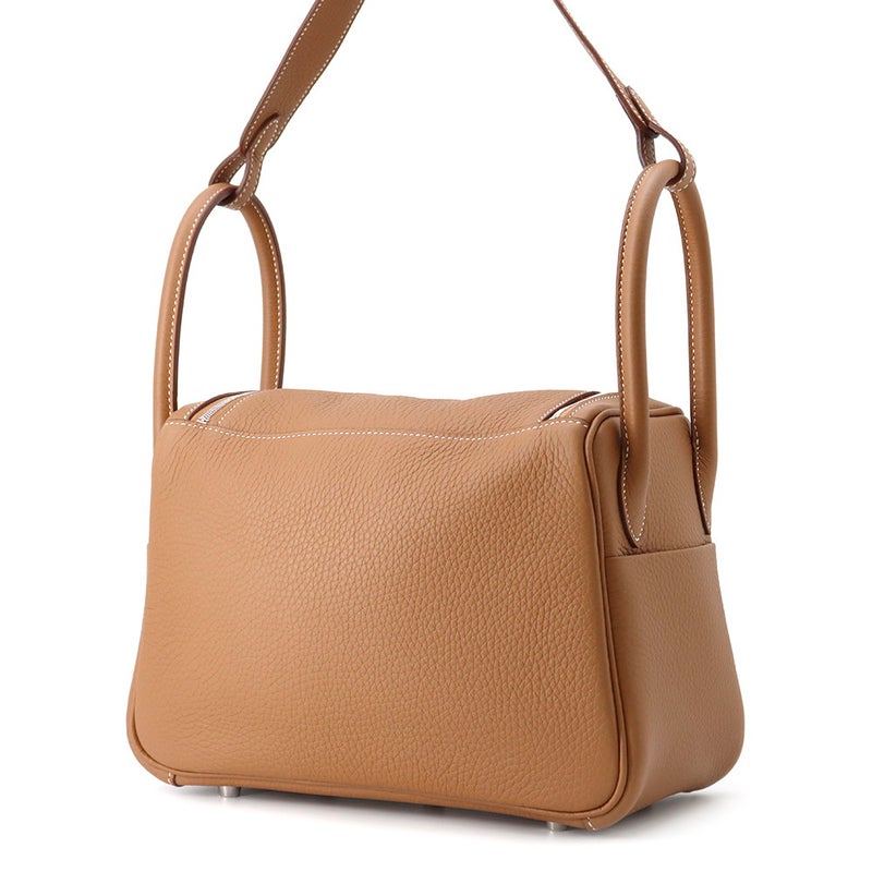 エルメス ハンドバッグ リンディ26  ゴールド/シルバー金具 トリヨンクレマンス K刻印 HERMES 2way ショルダーバッグ