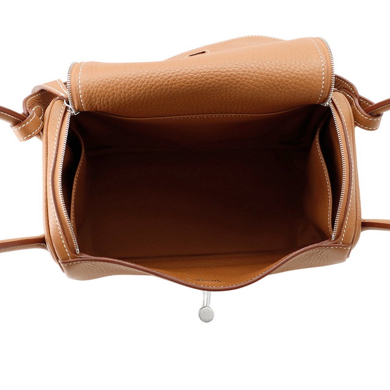 エルメス ハンドバッグ リンディ26  ゴールド/シルバー金具 トリヨンクレマンス K刻印 HERMES 2way ショルダーバッグ