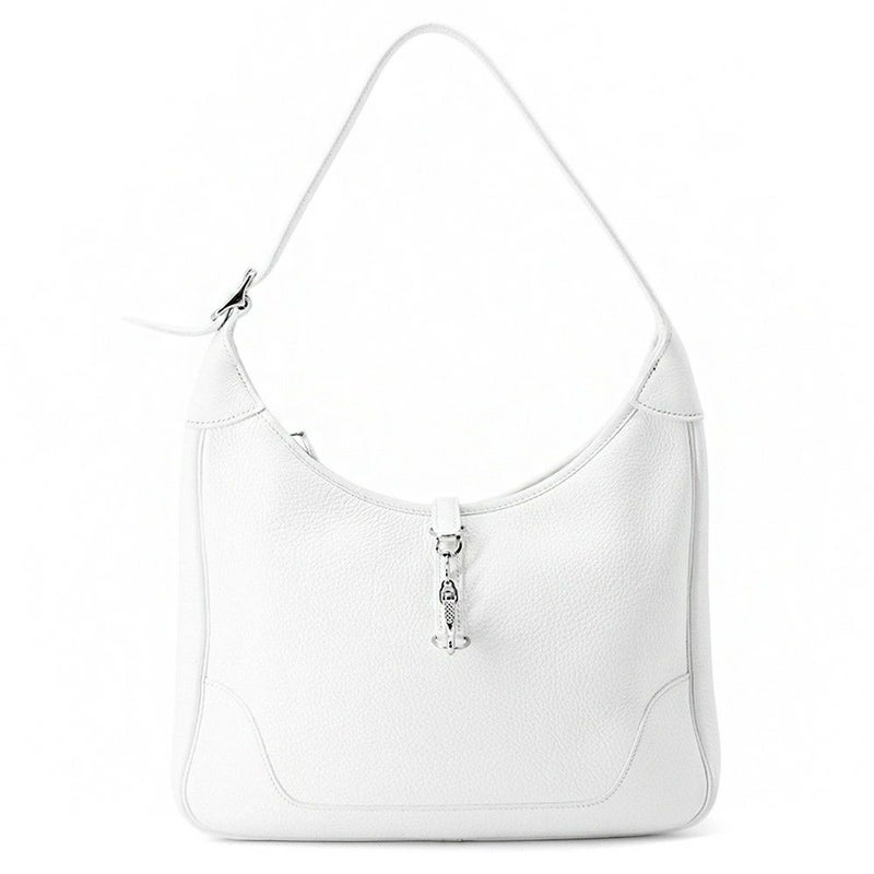 エルメス ショルダーバッグ トリム31 ホワイト/シルバー金具 トリヨンクレマンス □H刻印 白