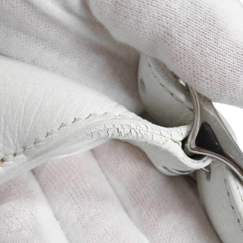 エルメス ショルダーバッグ トリム31 ホワイト/シルバー金具 トリヨンクレマンス □H刻印 白
