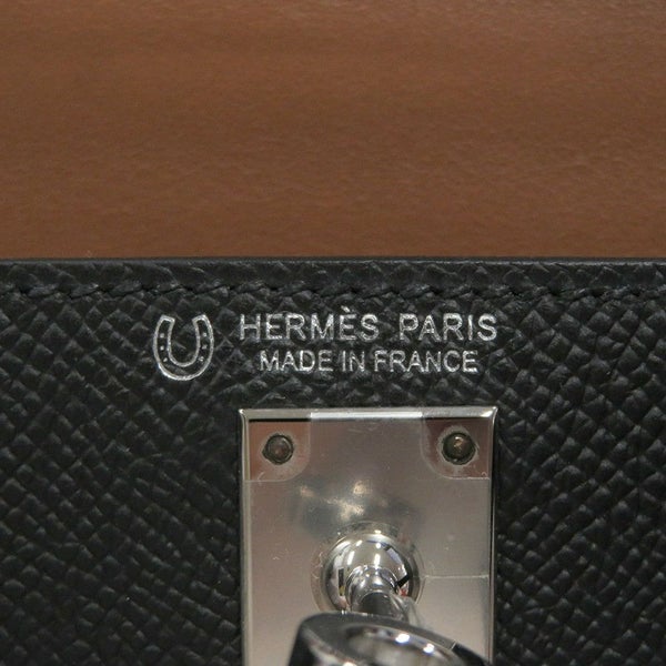 エルメス ハンドバッグ ミニケリー2 外縫い ヴェルソ ブラック/ゴールド/シルバー金具 エプソン W刻印 HERMES 2way SPO 黒