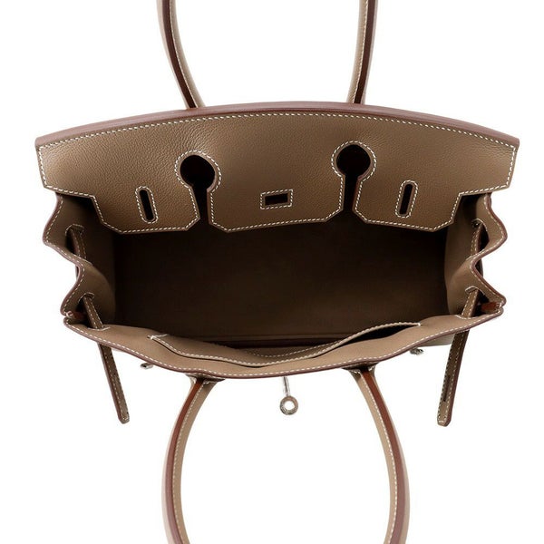 エルメス ショルダーバーキン29 エトゥープ/シルバー金具 エバーカラー K刻印 HERMES Birkin