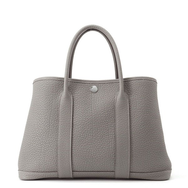 エルメス トートバッグ ガーデンパーティTPM グリメイヤー/シルバー金具 べゴンダ U刻印 HERMES Garden Party