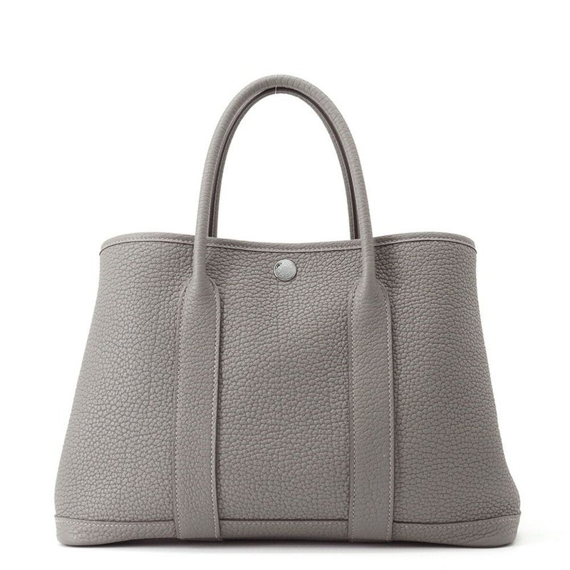 エルメス トートバッグ ガーデンパーティTPM グリメイヤー/シルバー金具 べゴンダ U刻印 HERMES Garden Party