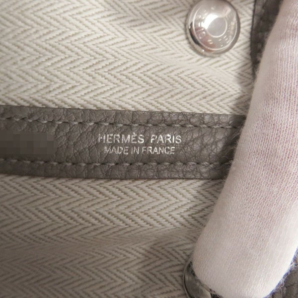 エルメス トートバッグ ガーデンパーティTPM グリメイヤー/シルバー金具 べゴンダ U刻印 HERMES Garden Party