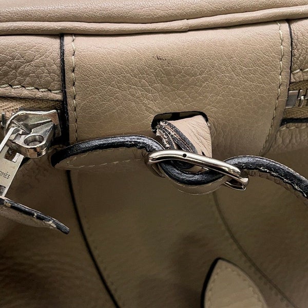 エルメス ハンドバッグ インターシティ ベージュ/シルバー金具 トリヨンクレマンス □D刻印 ショルダーバッグ