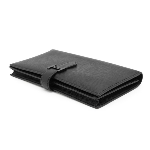 エルメス 長財布 ベアンスフレ ブラック/モノクローム金具 エプソン B刻印 HERMES 財布 黒