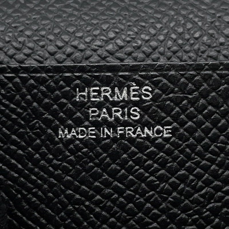 エルメス 長財布 ベアンスフレ ブラック/モノクローム金具 エプソン B刻印 HERMES 財布 黒