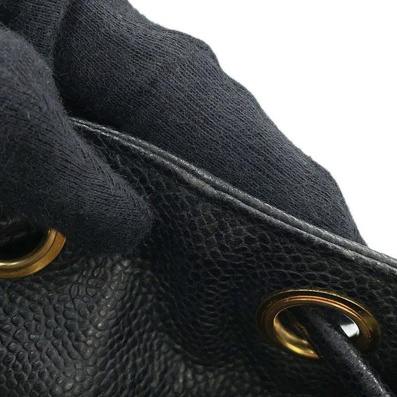 シャネル ショルダーバッグ トリプルココマーク キャビアスキン CHANEL 黒