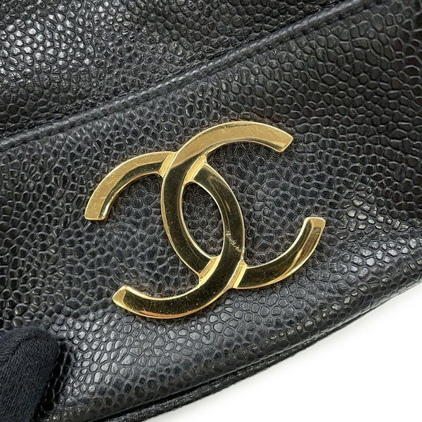 シャネル ショルダーバッグ トリプルココマーク キャビアスキン CHANEL 黒