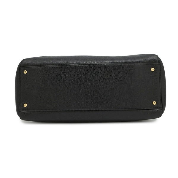 シャネル チェーントートバッグ ココマーク キャビアスキン CHANEL 黒