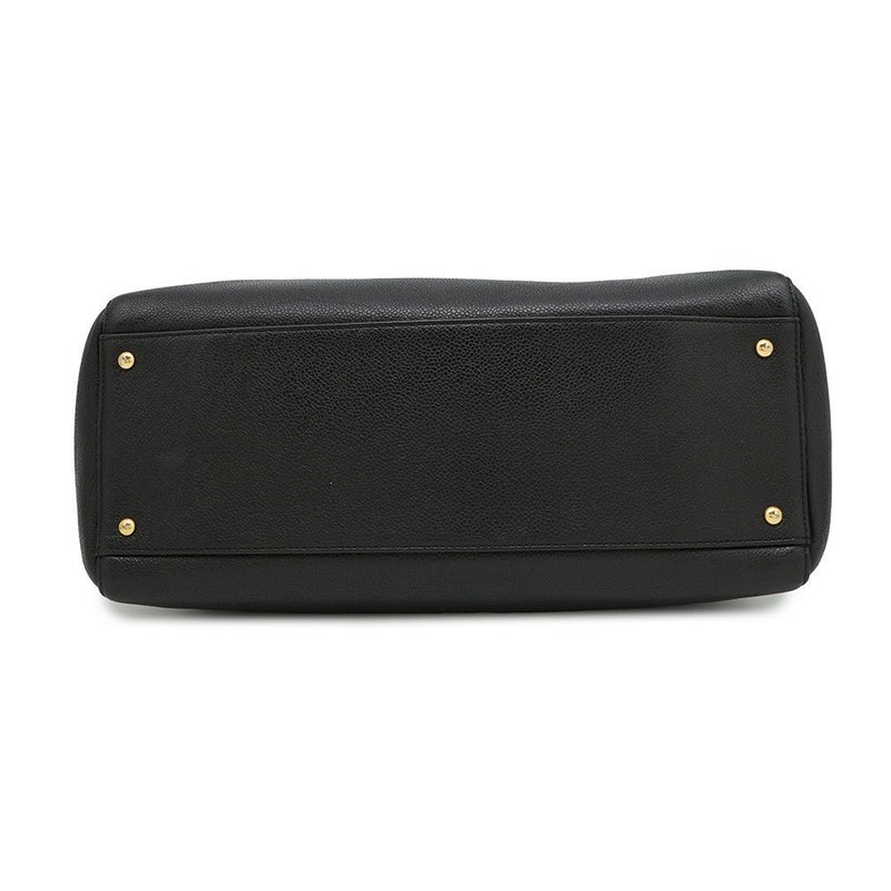 シャネル チェーントートバッグ ココマーク キャビアスキン CHANEL 黒