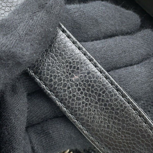 シャネル チェーントートバッグ ココマーク キャビアスキン CHANEL 黒