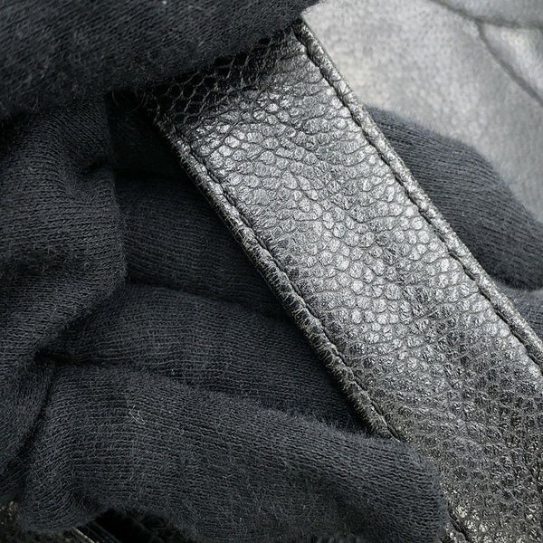 シャネル チェーントートバッグ ココマーク キャビアスキン CHANEL 黒