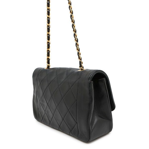 シャネル チェーンショルダーバッグ マトラッセ22 ココマーク ダイアナ シングルチェーン A01164 CHANEL 黒