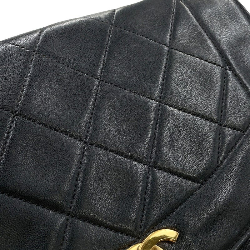 シャネル チェーンショルダーバッグ マトラッセ22 ココマーク ダイアナ シングルチェーン A01164 CHANEL 黒