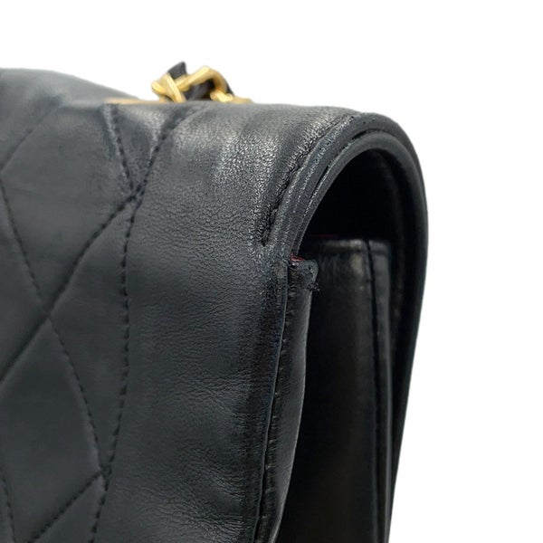 シャネル チェーンショルダーバッグ マトラッセ22 ココマーク ダイアナ シングルチェーン A01164 CHANEL 黒