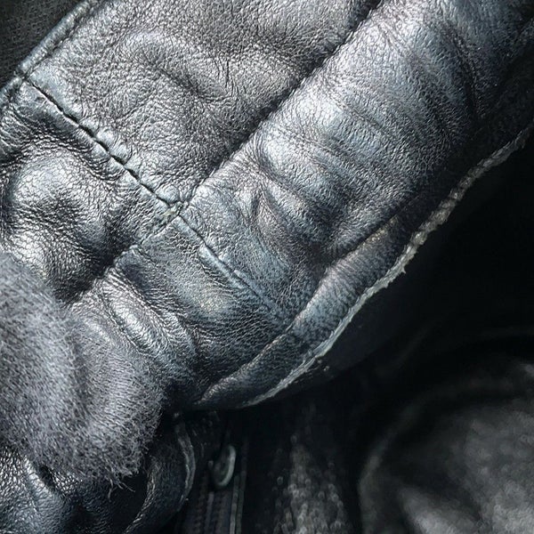 シャネル チェーンショルダーバッグ マトラッセ ココマーク 巾着バッグ ラムスキン CHANEL 黒