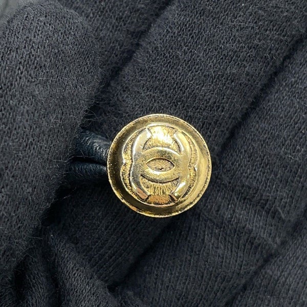 シャネル チェーンショルダーバッグ マトラッセ ココマーク 巾着バッグ ラムスキン CHANEL 黒