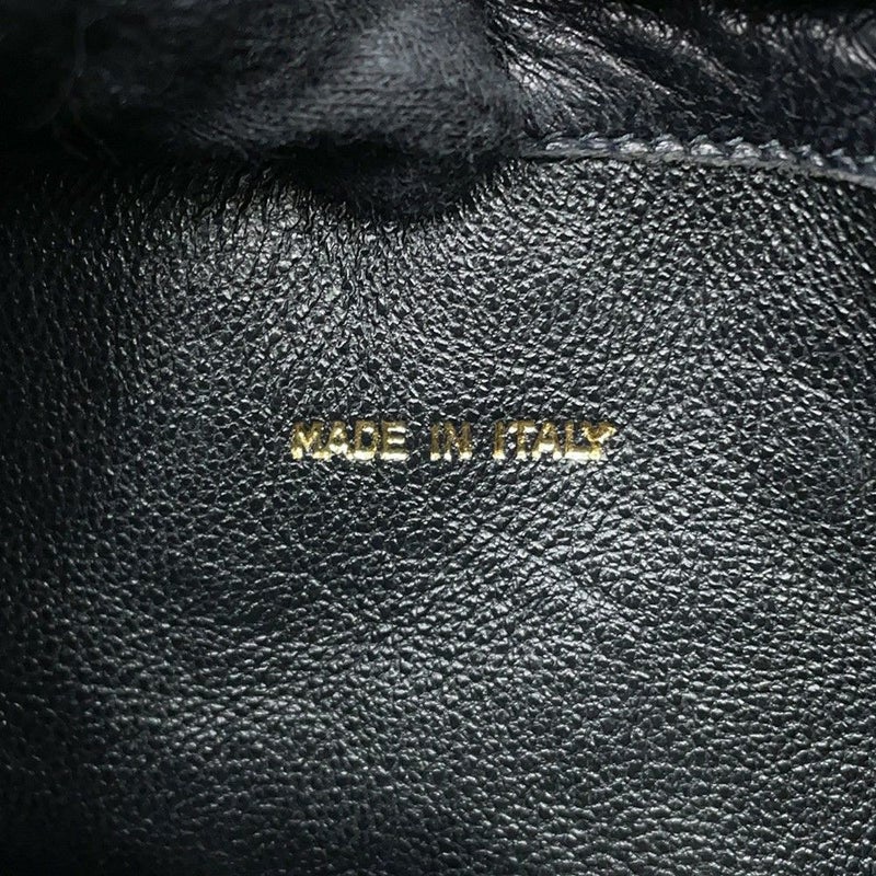 シャネル チェーンショルダーバッグ マトラッセ ココマーク 巾着バッグ ラムスキン CHANEL 黒