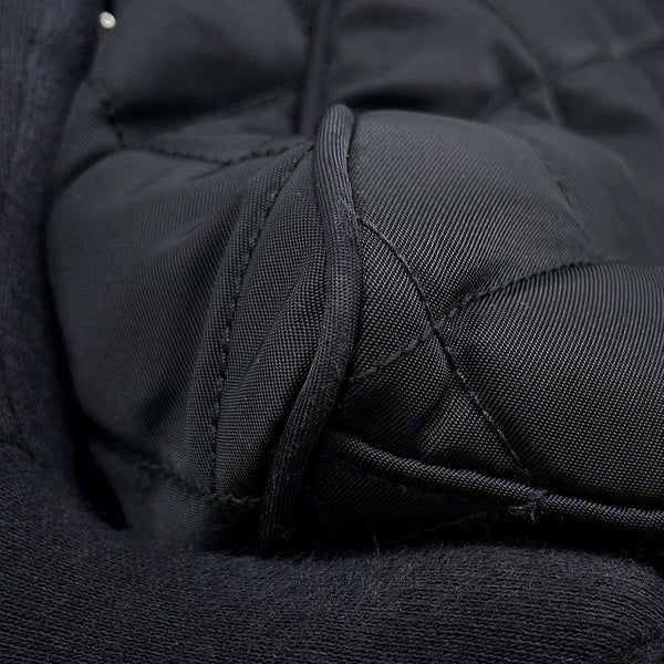 プラダ チェーンショルダーバッグ キルティング ナイロン ブラック 1BB903 PRADA バッグ 黒