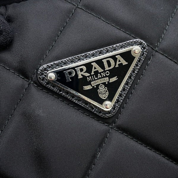プラダ チェーンショルダーバッグ キルティング ナイロン ブラック 1BB903 PRADA バッグ 黒