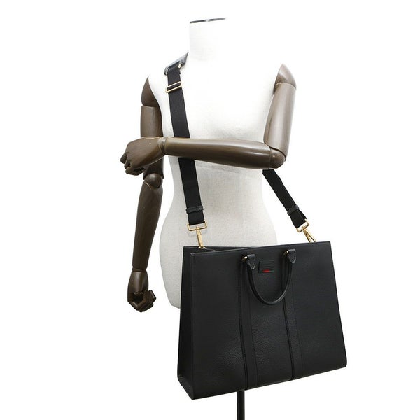グッチ トートバッグ ロゴ レザー 429036 GUCCI 2wayショルダー バッグ 黒