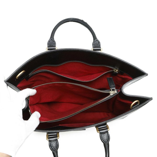 グッチ トートバッグ ロゴ レザー 429036 GUCCI 2wayショルダー バッグ 黒