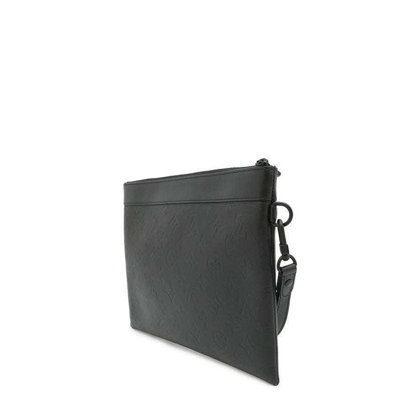 ルイヴィトン クラッチバッグ モノグラム・シャドウ ポシェット・トゥ・ゴー M81570 ブラック 黒