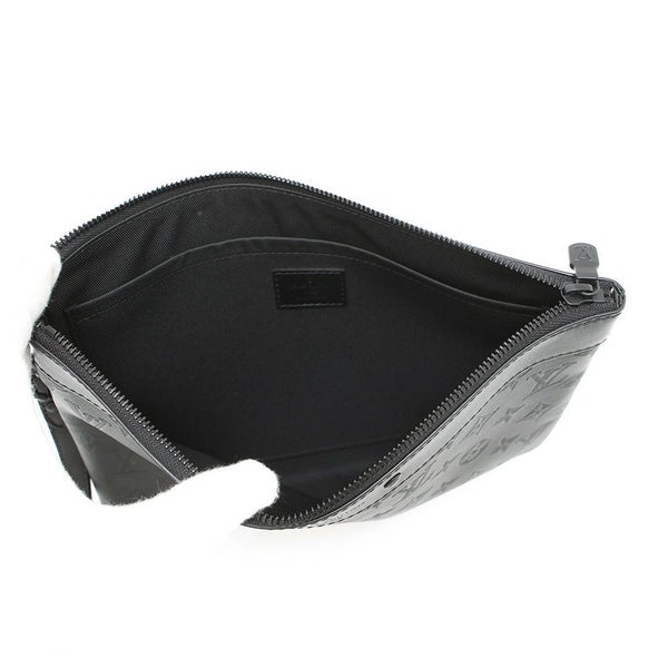 ルイヴィトン クラッチバッグ モノグラム・シャドウ ポシェット・トゥ・ゴー M81570 ブラック 黒