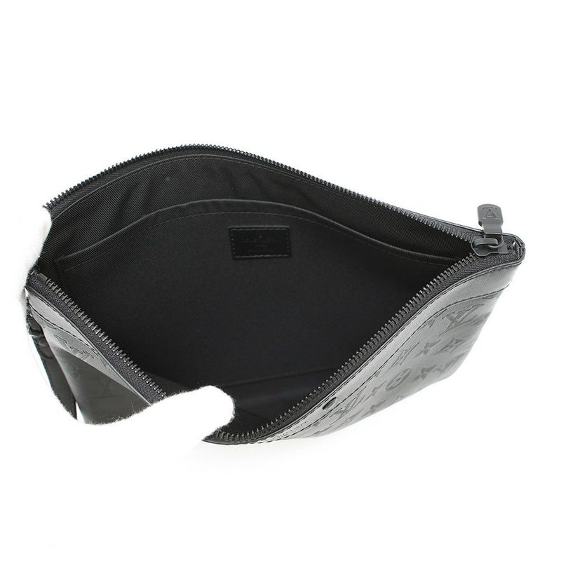 ルイヴィトン クラッチバッグ モノグラム・シャドウ ポシェット・トゥ・ゴー M81570 ブラック 黒