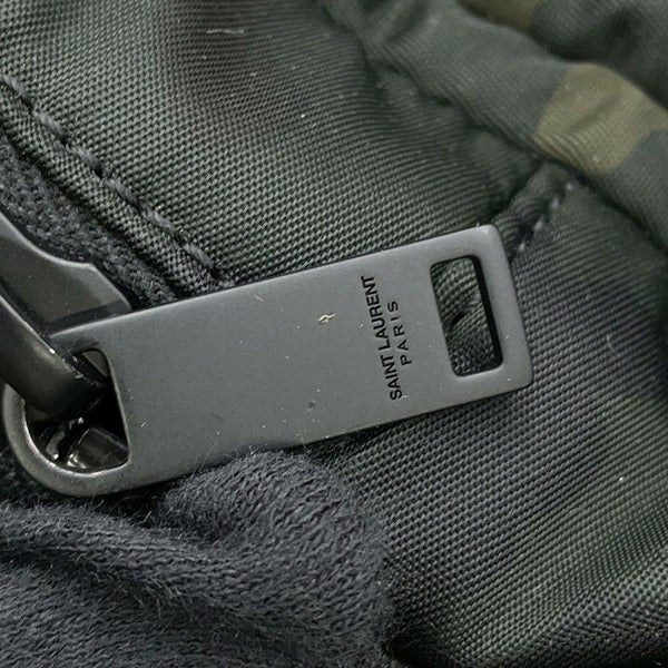 サンローランパリ バックパック HUNT カモフラージュ ナイロン 437110 リュックサック 黒