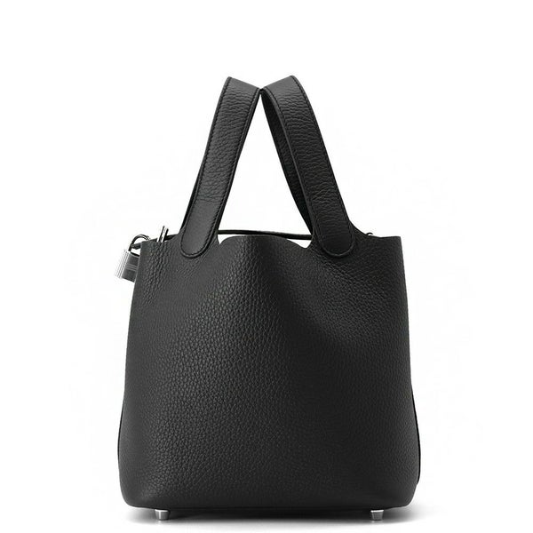 エルメス ハンドバッグ ピコタンロックPM ブラック/シルバー金具 トリヨンクレマンス K刻印 HERMES トートバッグ 黒