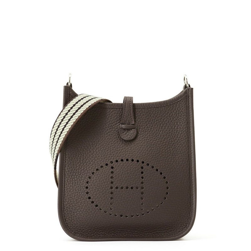 エルメス ショルダーバッグ エブリンTPM アマゾン コルダージュ 111cm プルノワール/シルバー金具 トリヨンクレマンス W刻印 HERMES