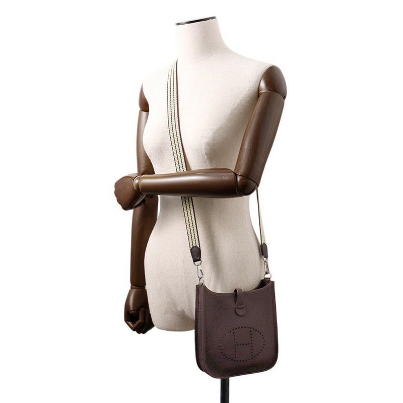 エルメス ショルダーバッグ エブリンTPM アマゾン コルダージュ 111cm プルノワール/シルバー金具 トリヨンクレマンス W刻印 HERMES