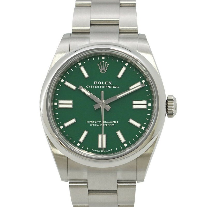 ロレックス オイスターパーペチュアル41 ランダムシリアル ルーレット 134300 ROLEX 腕時計 グリーン文字盤