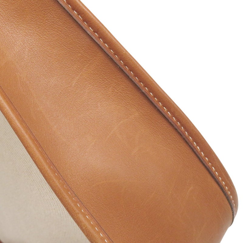 エルメス ショルダーバッグ ヴェスパPM ゴールド/ゴールド金具 トワルアッシュ/レザー □B刻印